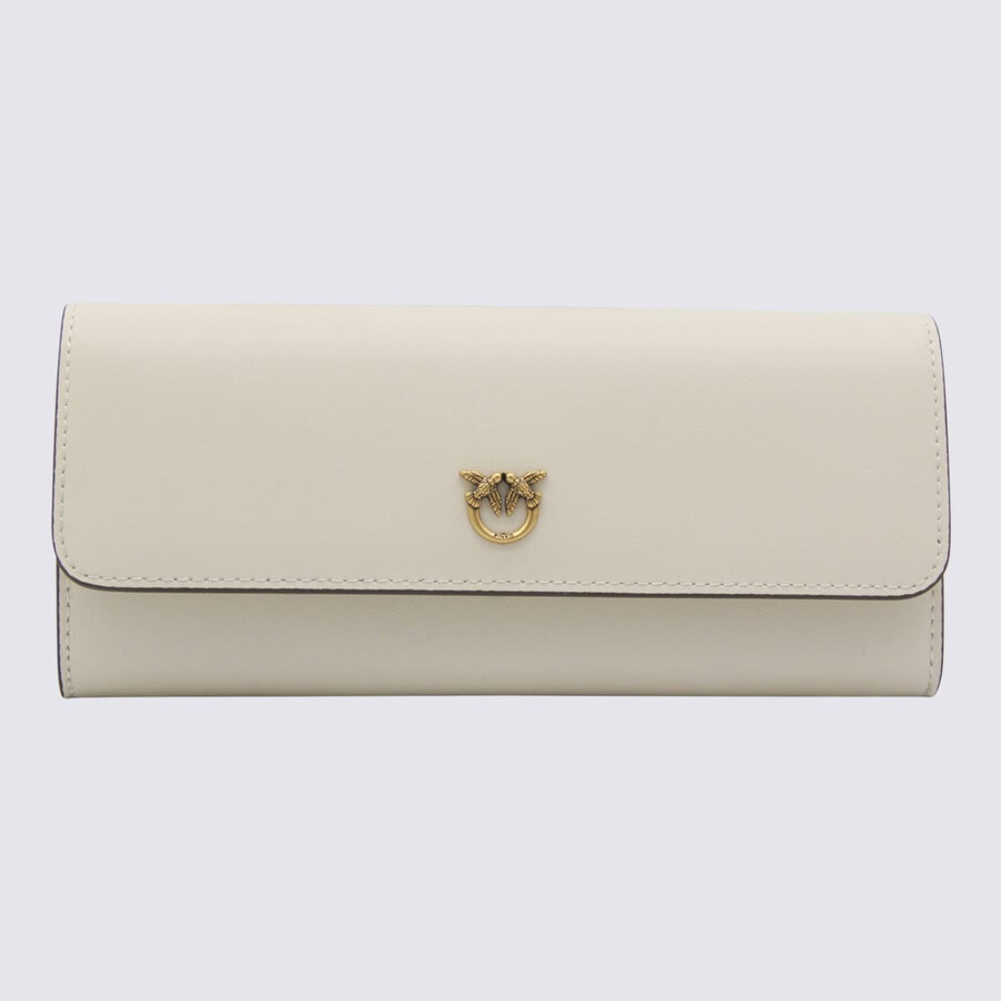 Pinko White Leather Crossbody Bag In White