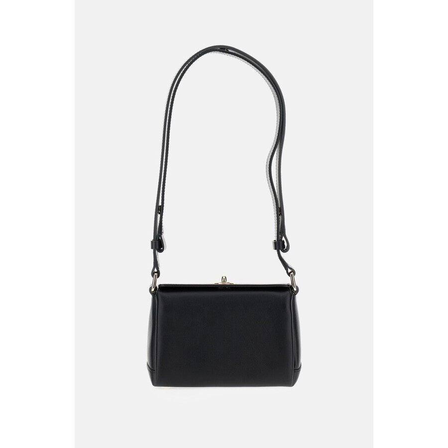 Plan C Smooth Grain Calfskin Shoulder Bag In Black
