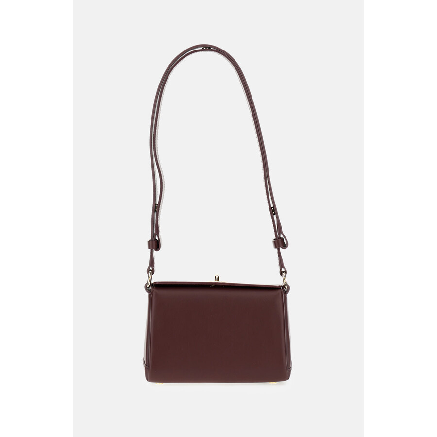 Plan C Burgundy Smooth Grain Calfskin Mini Shoulder Bag In Burgundy