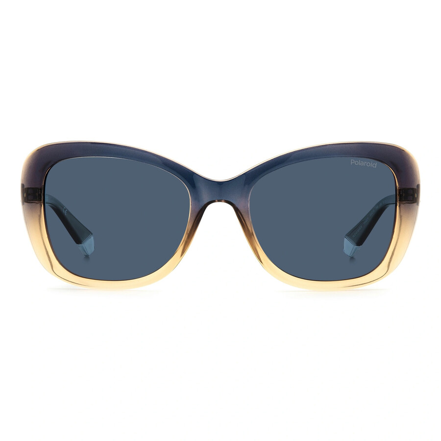 Polaroid Blue Butterfly Ladies Sunglasses Pld 4132/s/x 0yrq/c3 53