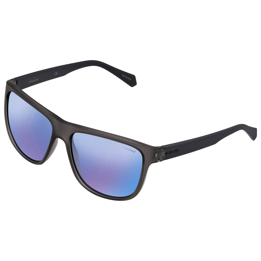 Polaroid Blue Polarized Rectangular Men's Sunglasses PLD2057S 0RCT 57