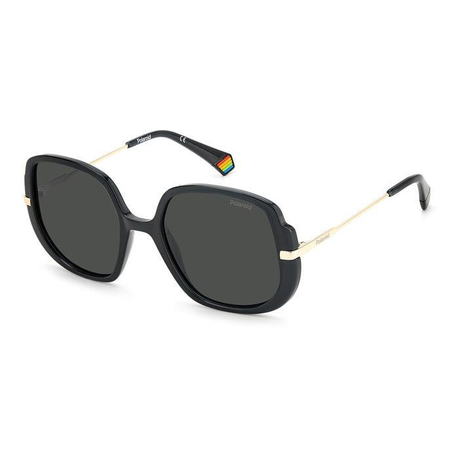 Polaroid Core Polarized Grey Square Ladies Sunglasses PLD 6181/S 0KB7 ...