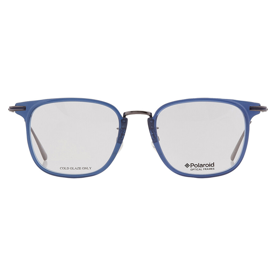 Polaroid Demo Rectangular Men's Eyeglasses Pld D384/g 0xw0 51 In Blue / Grey