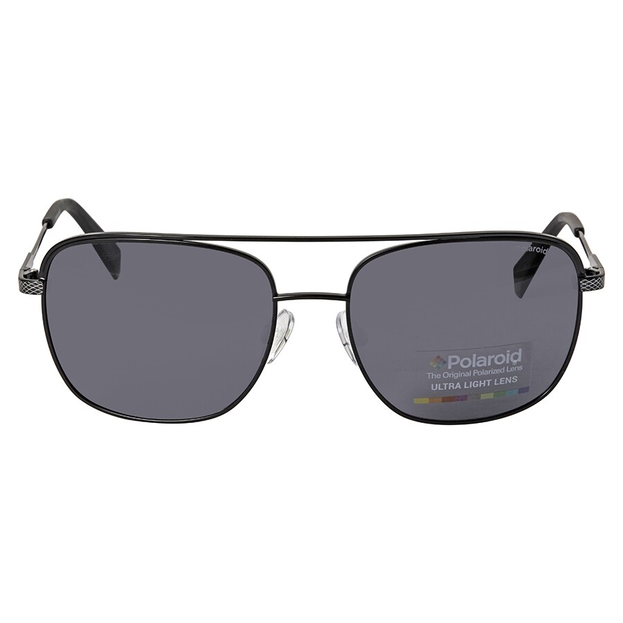 Polaroid Gray Rectangular Polarized Sunglasses PLD2056S000358
