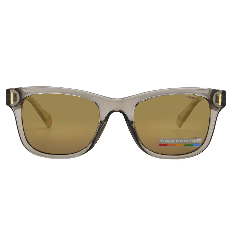 Polaroid Grey Gold Multilayer Square Unisex Sunglasses Pld 6206/s 010a/lm 51