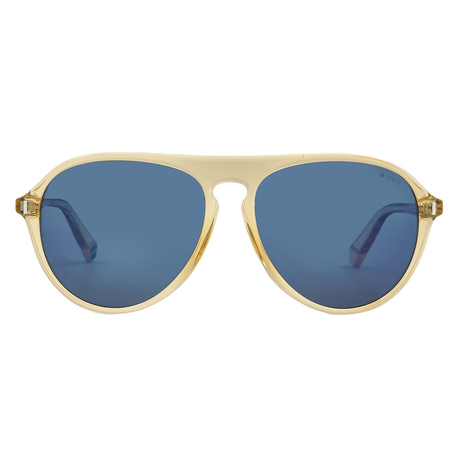 Polaroid Polarized Blue Mirror Pilot Men's Sunglasses Pld 6225/s 040g/5x 57