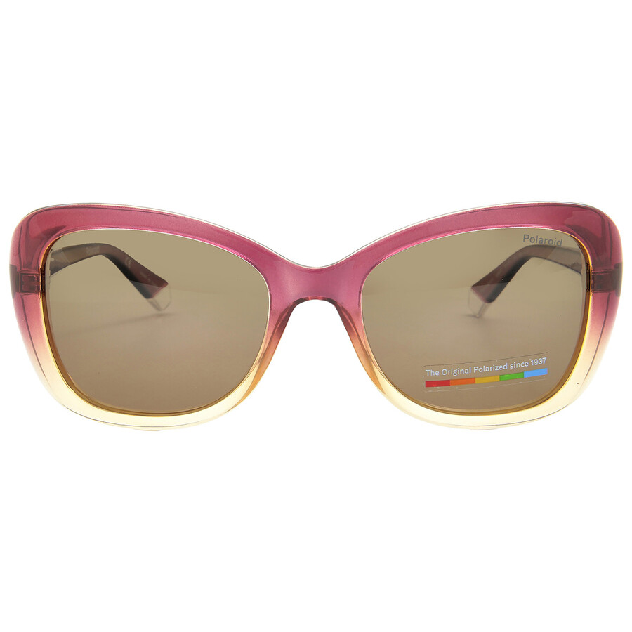 Polaroid Polarized Bronze Butterfly Ladies Sunglasses Pld 4132/s/x 0s2n/sp 53