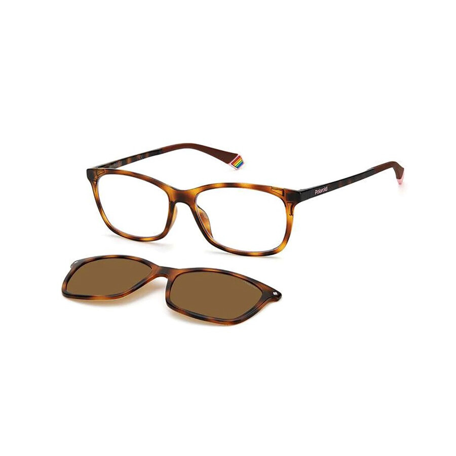 Polaroid Polarized Bronze Clip-on Sport Ladies Sunglasses Pld 6140/cs 0086/sp 53