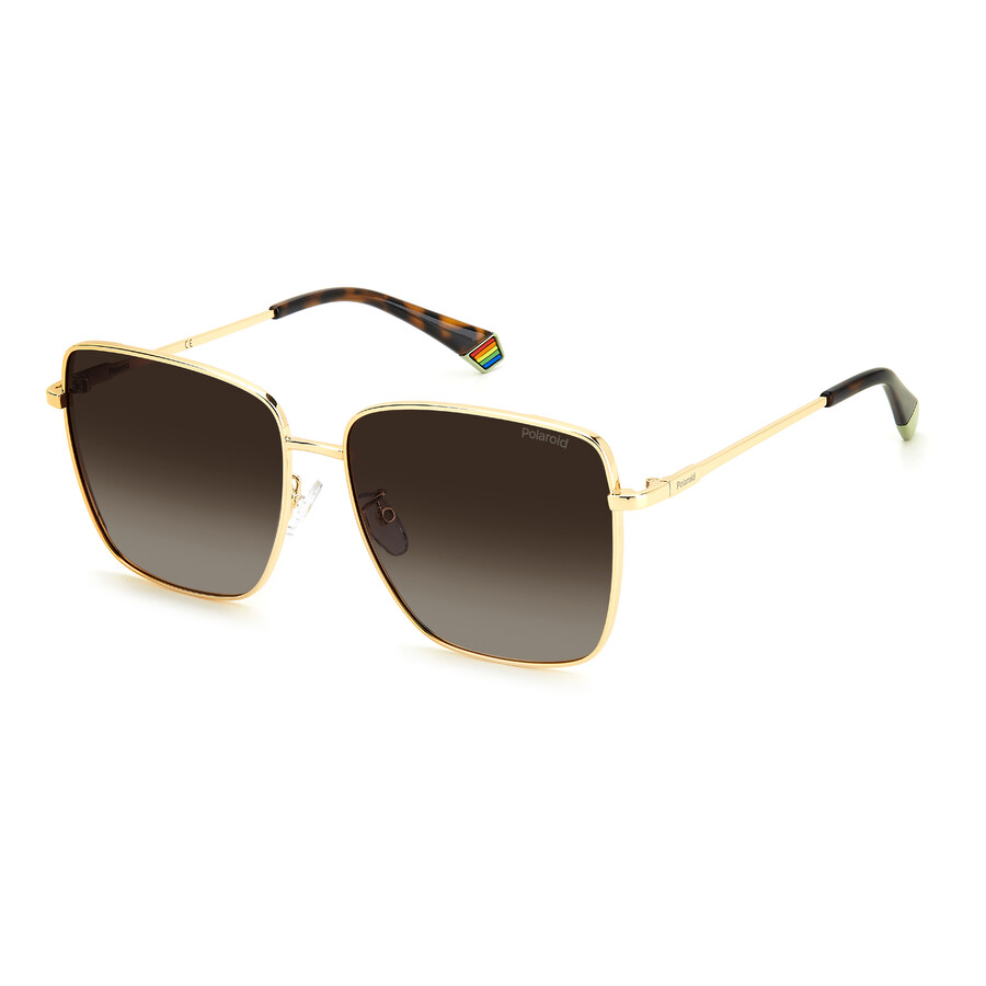 Polaroid Gold Metal Sunglasses In Gold