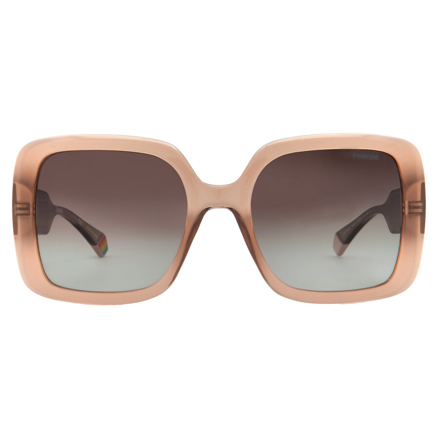 Polaroid Polarized Brown Shaded Square Ladies Sunglasses Pld 6168/s 010a/la 54 In Brown