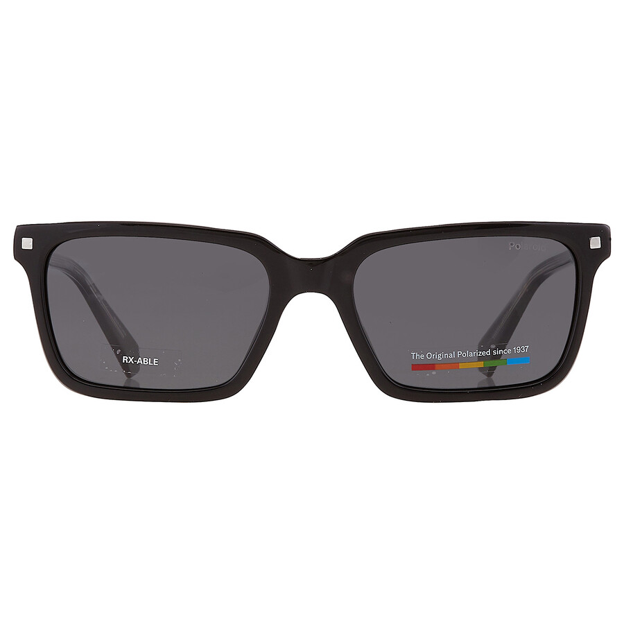 Polaroid Polarized Grey Rectangular Men's Sunglasses Pld 4116/s/x 0807/m9 55