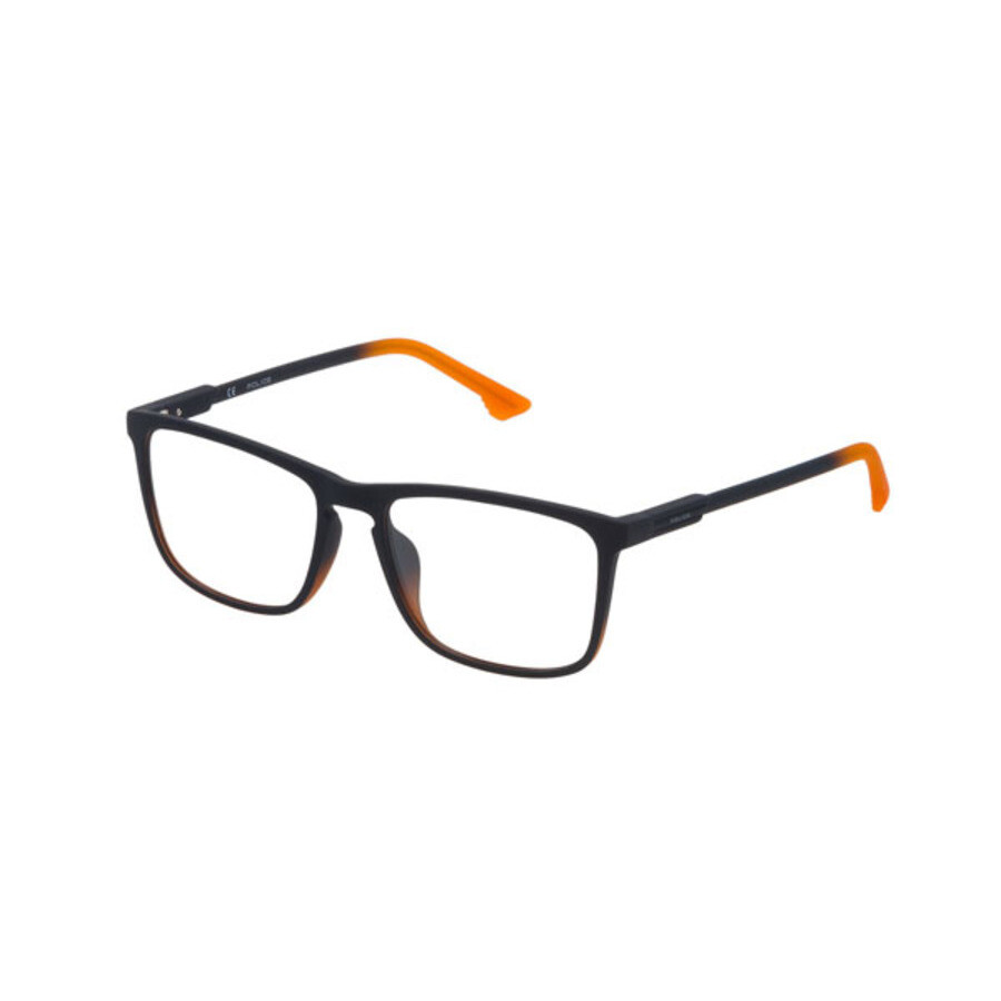 Police Men's Grey Square Eyeglass Frames VPL55604GF54 190605026403 Eyeglasses