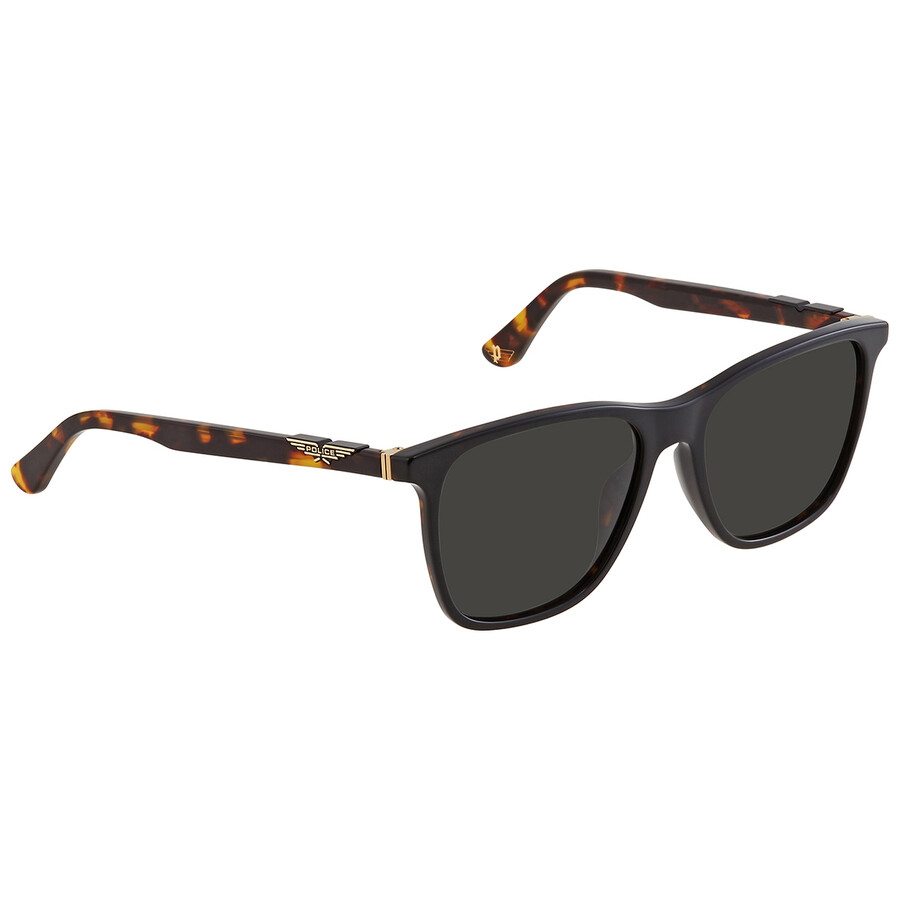 Police Polarized Grey Square Unisex Sunglasses SPL872V 9D6P 56