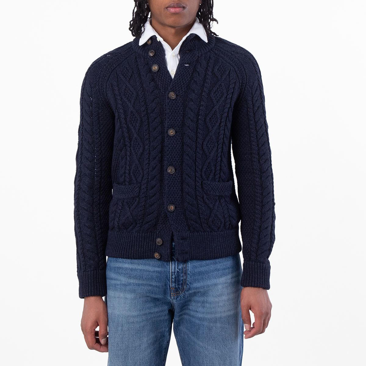 Polo Ralph Lauren Aran-Knit Cotton Cardigan, Size X-Large