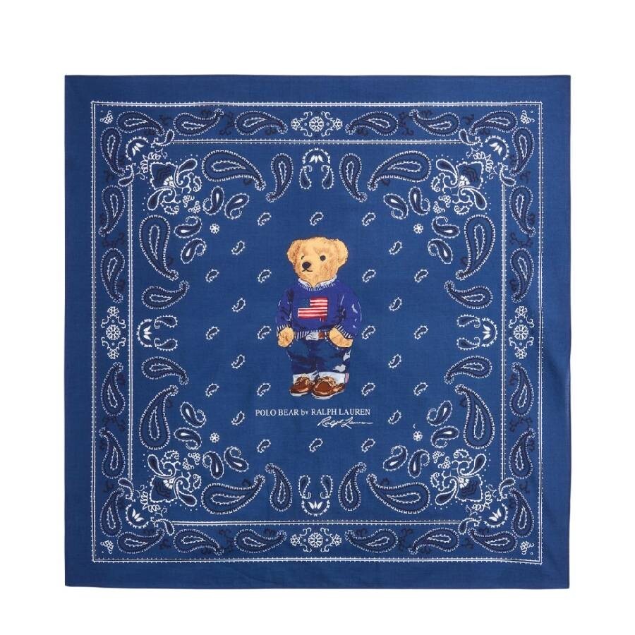 Bear Print Cotton Scarf