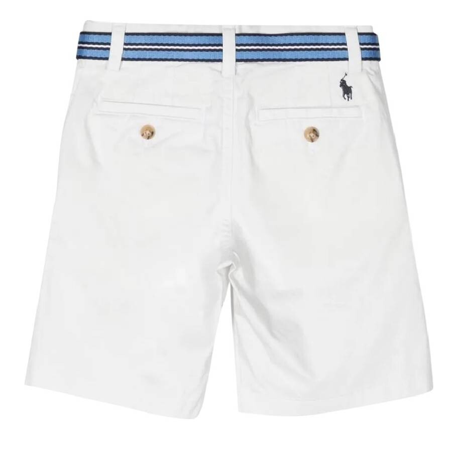 POLO RALPH LAUREN POLO RALPH LAUREN BOYS EMBROIDERED LOGO BELTED COTTON SHORTS