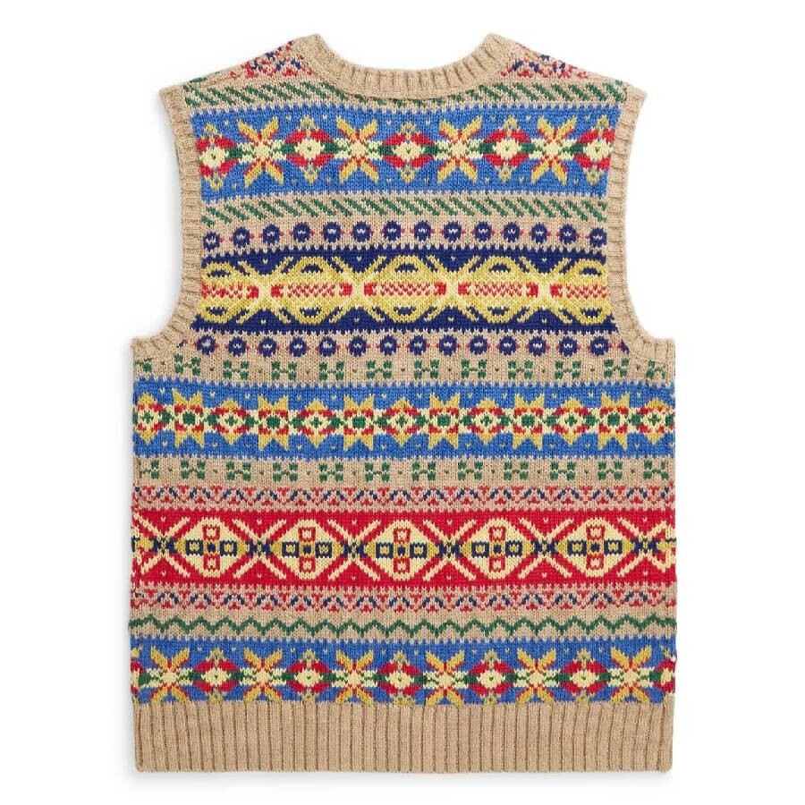 POLO RALPH LAUREN POLO RALPH LAUREN BOYS FAIR ISLE SLEEVELESS SWEATER