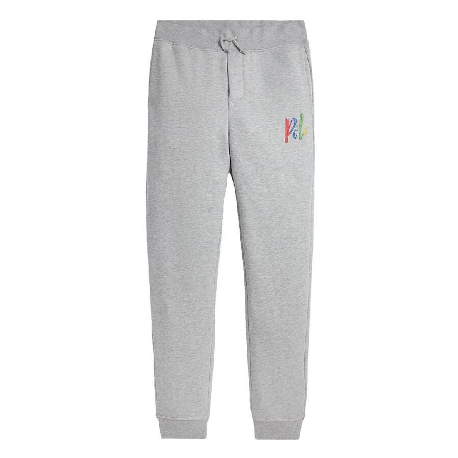 Polo Ralph Lauren Boys Printed Logo Drawstring Sweatpants In Grey