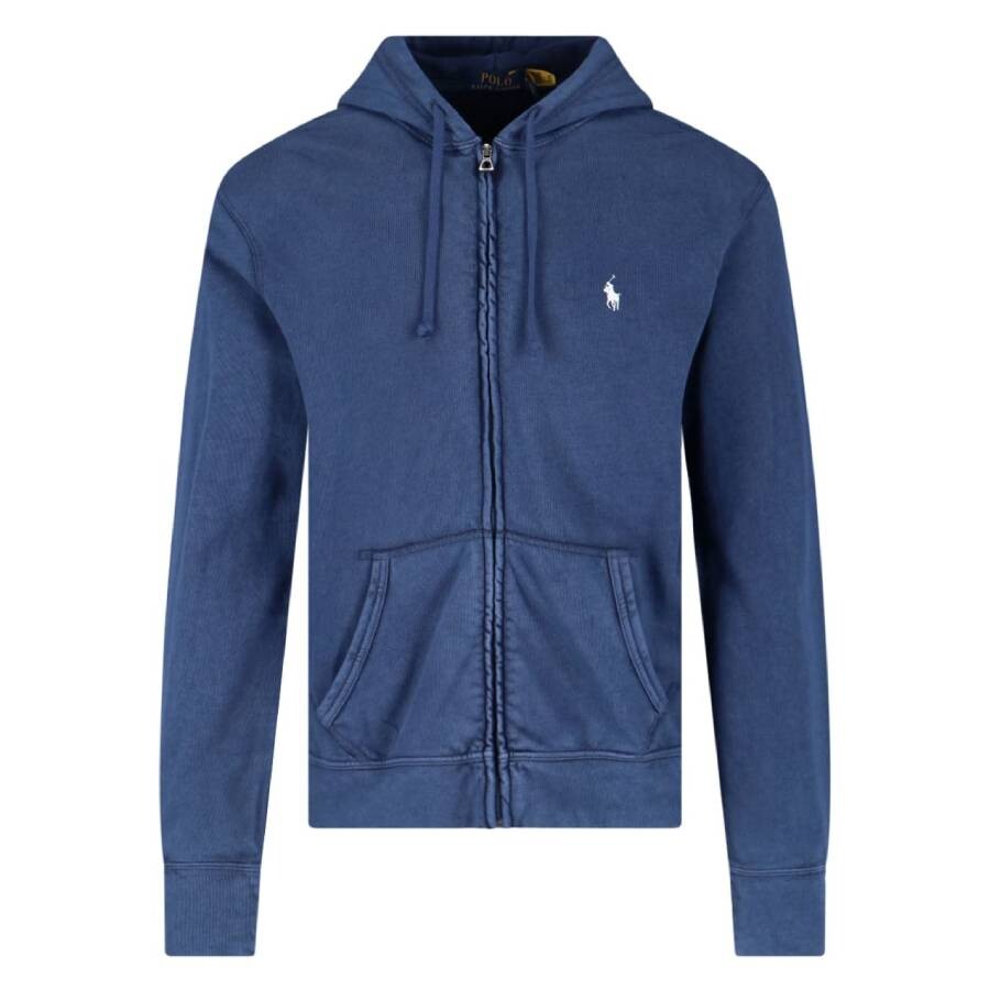 Cotton Twill Zip Up Hoodie, Size Small