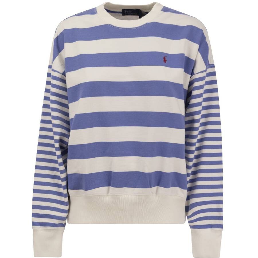 Crew Neck Stripe Sweatshirt