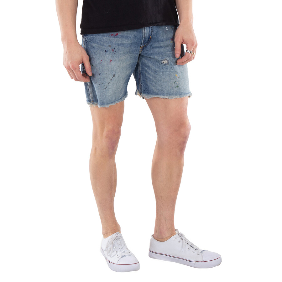 Dungaree-Fit Denim Shorts, Waist Size 30"
