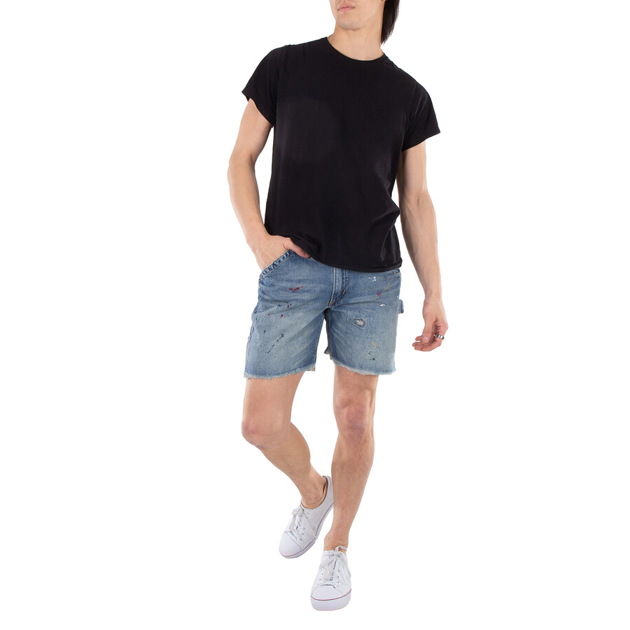 Dungaree-Fit Denim Shorts, Waist Size 30"