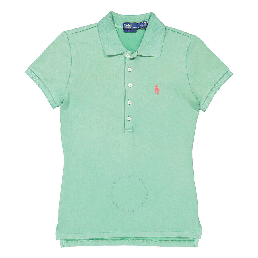 Polo Ralph Lauren Embroidered Logo Cotton Polo Shirt In Green