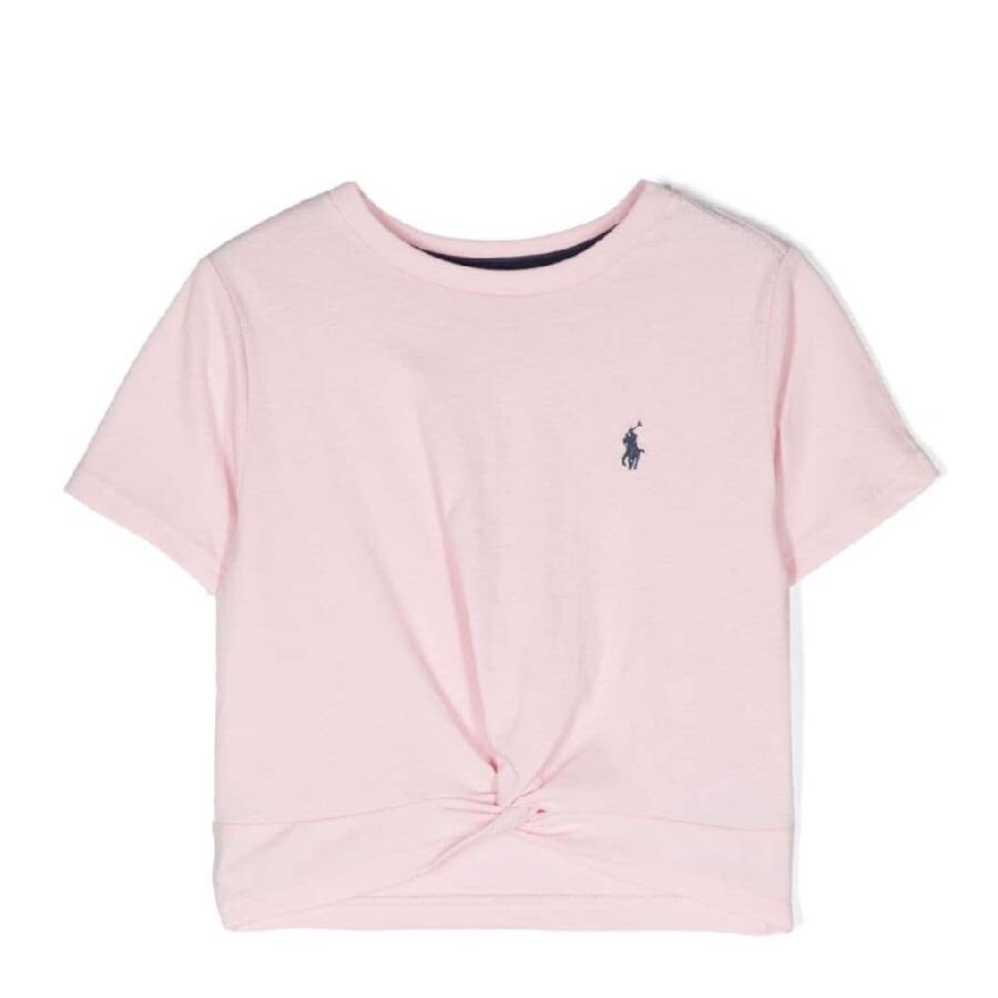 Polo Ralph Lauren Embroidered Logo Crew Neck T-shirt In Pink