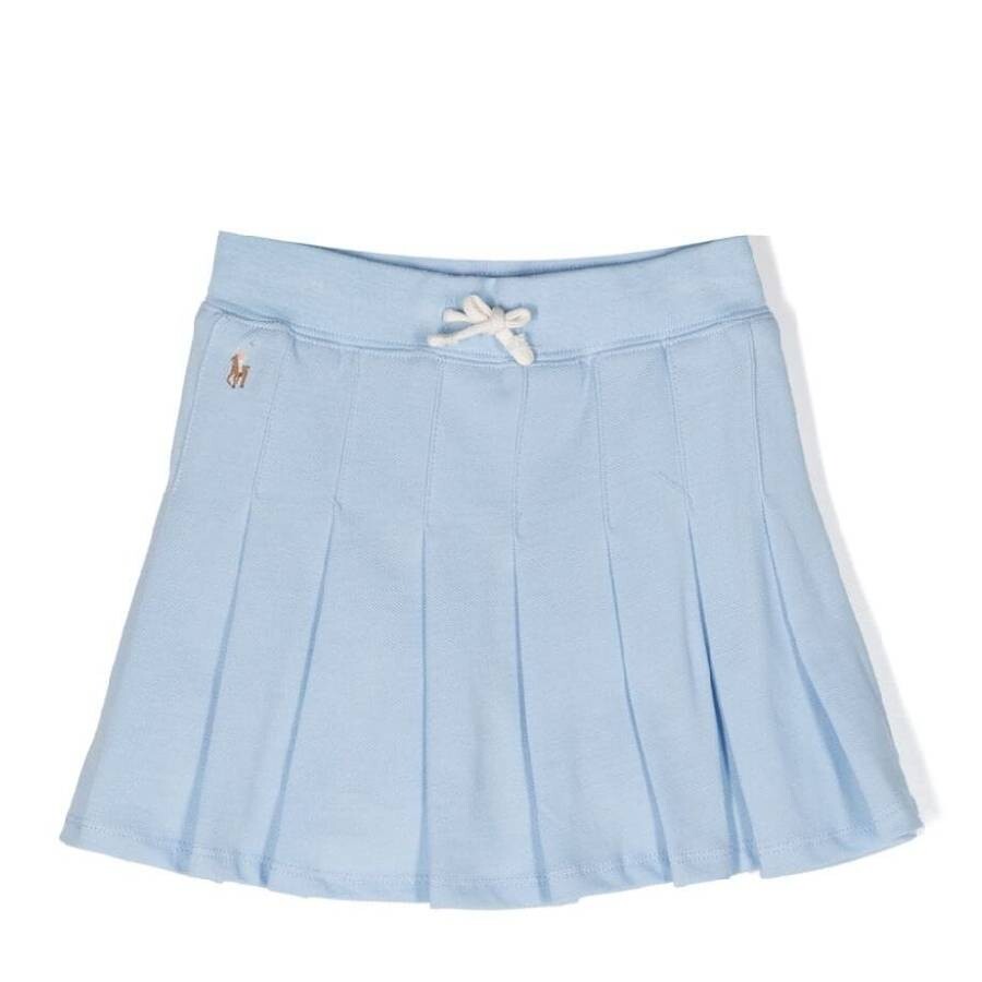 Kids Embroidered Logo Pleated Skirt