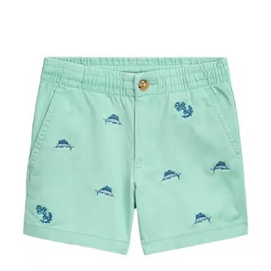 Embroidered Pony Drawstring Shorts