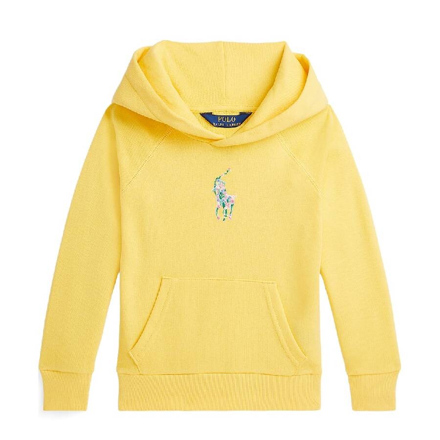 Embroidered-Logo Long Sleeve Hoodie