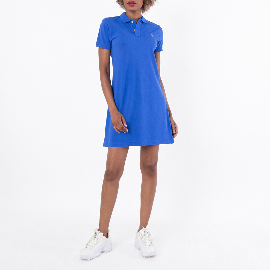 Embroidered-Pony Polo Dress, Size Medium