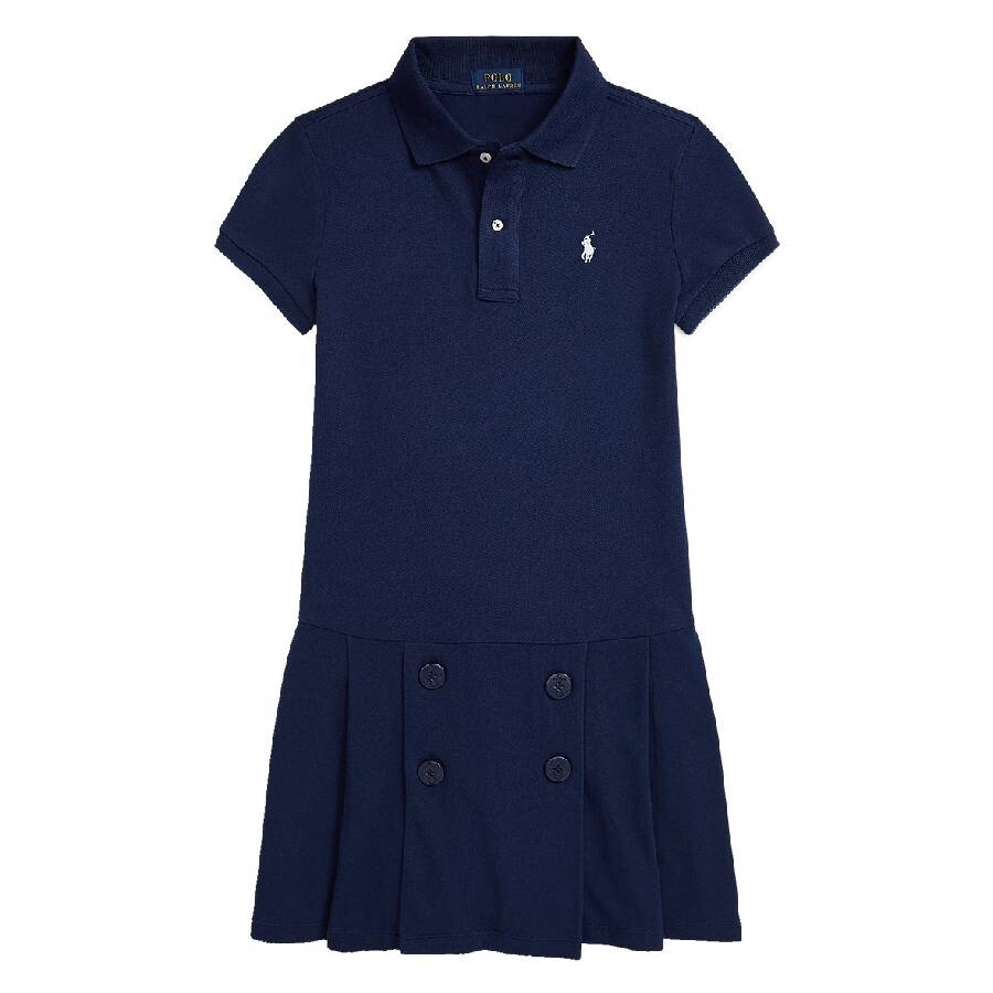 Girl Embroidered Logo Polo Dress
