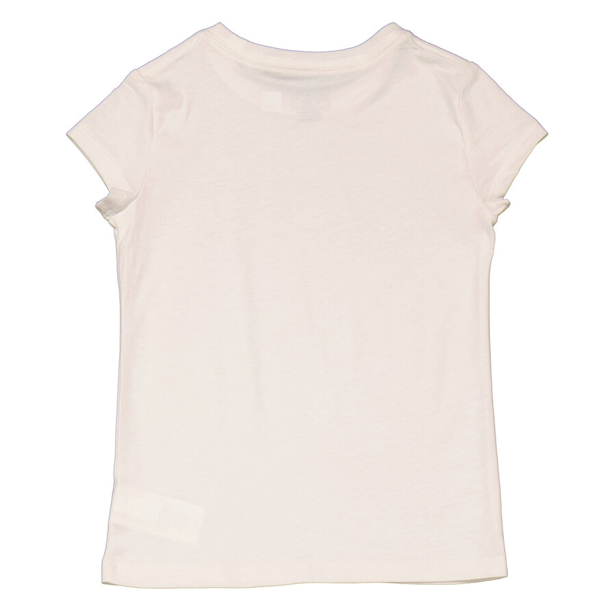 Shop Polo Ralph Lauren Girls Deckwash White Graphic Cotton T-shirt