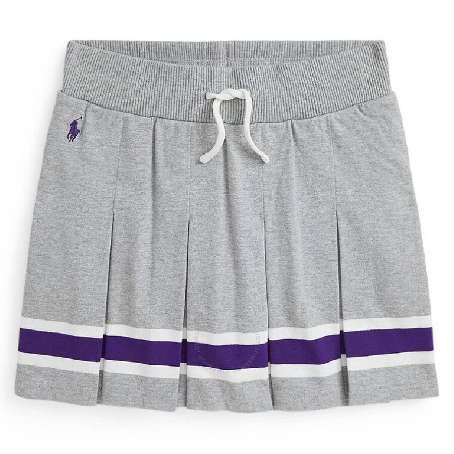 Polo Ralph Lauren Girls Drawstring Pleated Cotton Skirt