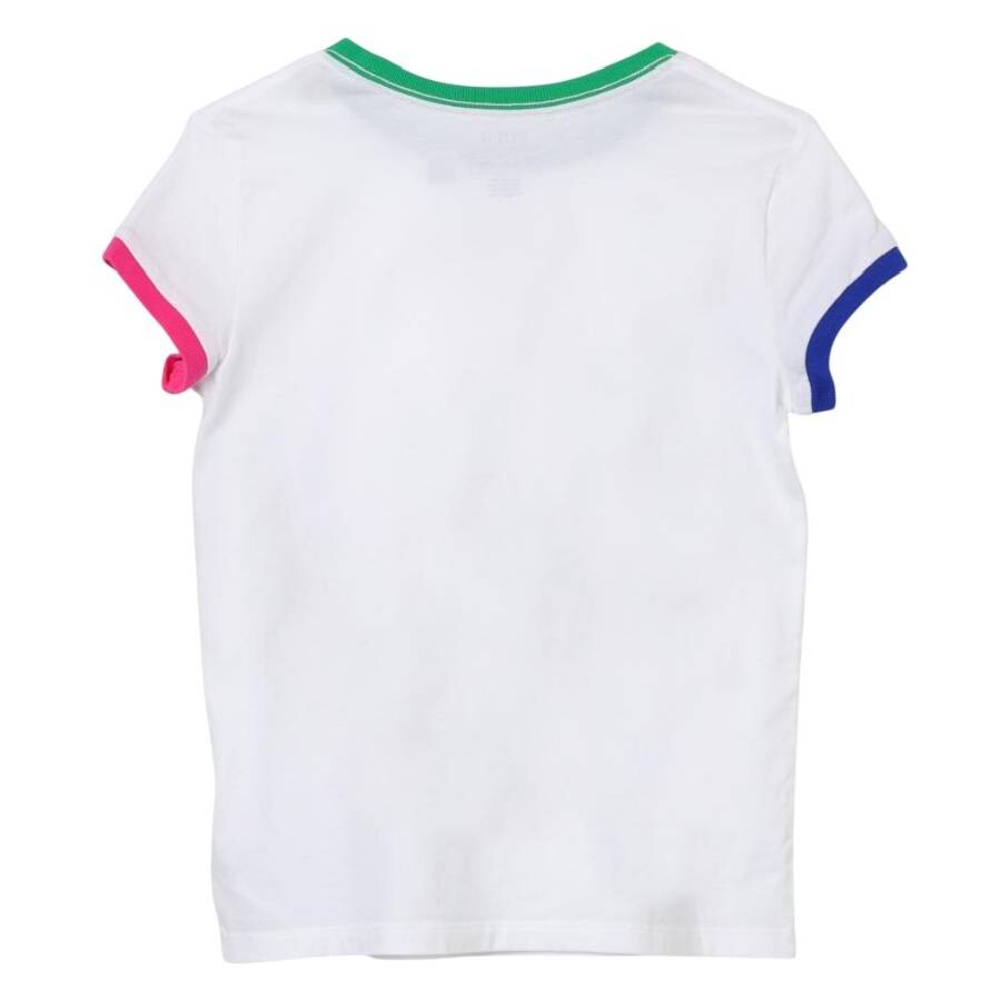 Polo Ralph Lauren Girls Embroidered Polo Bear Cotton T-shirt In White
