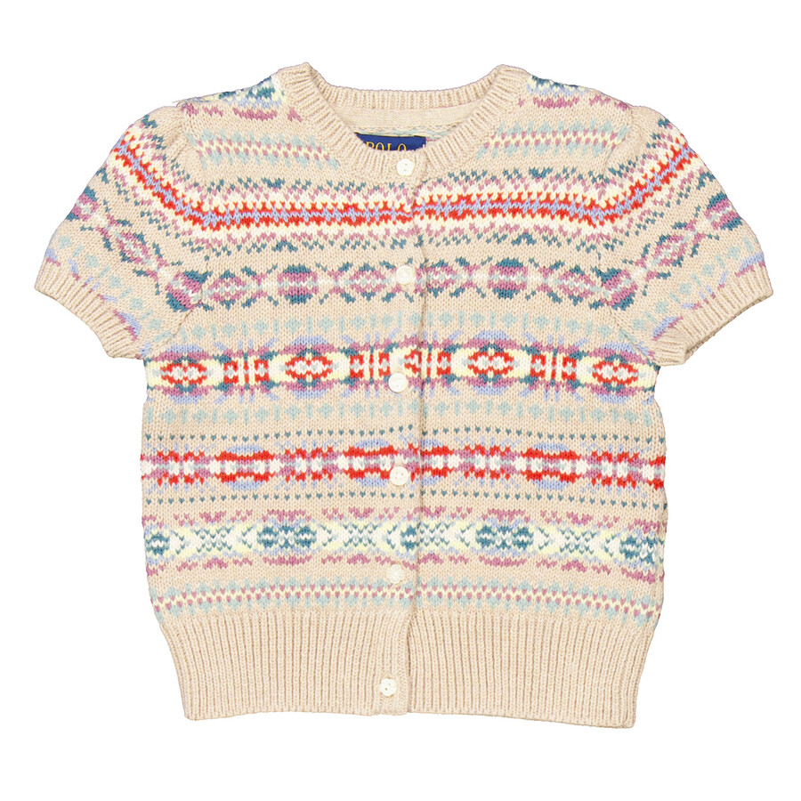 Girls Fair-Isle Short-Sleeved Cardigan