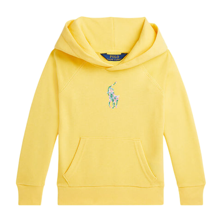Girls Floral Big Pony Terry Hoodie