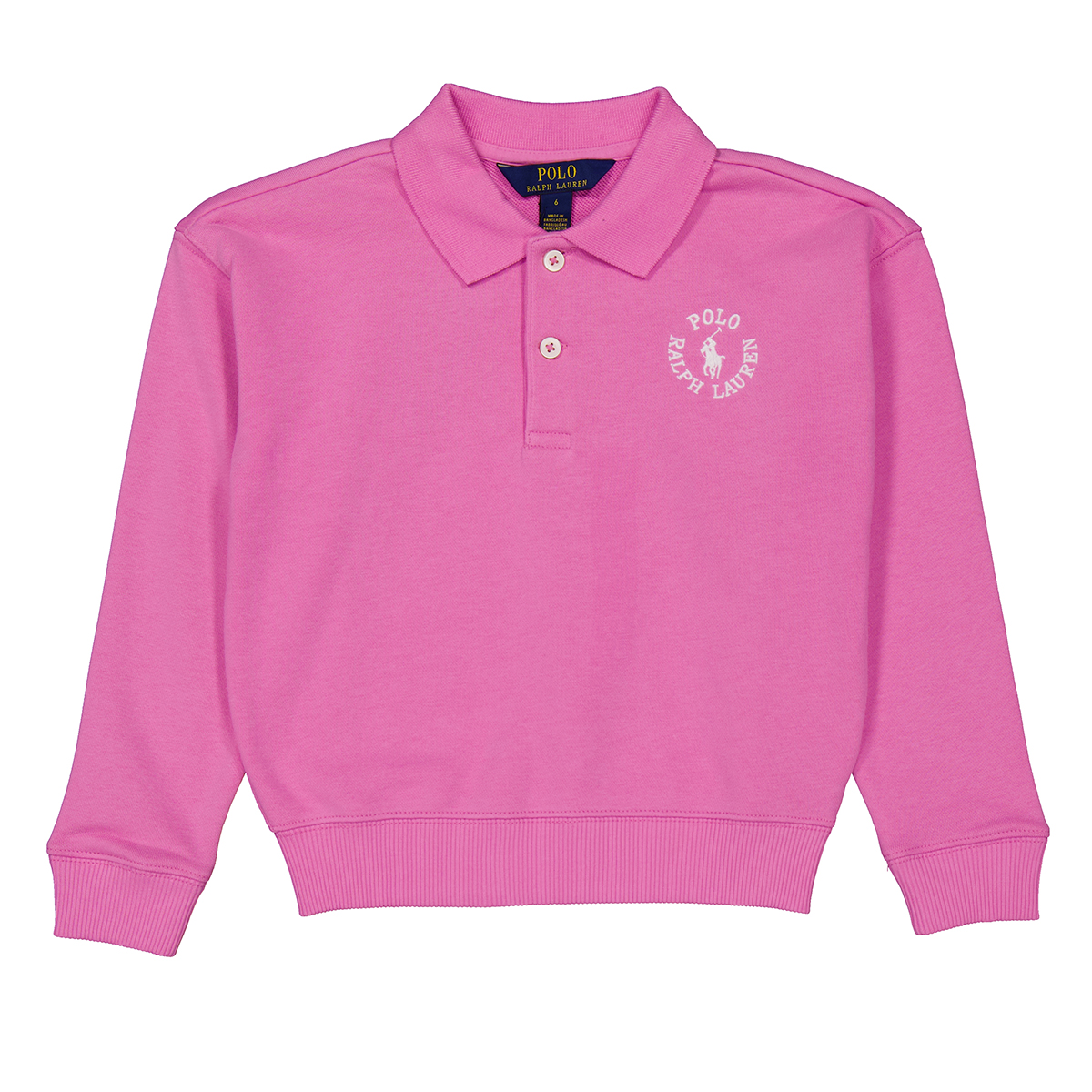 Polo Ralph Lauren Girls Logo French Terry Polo Sweatshirt, Size 3