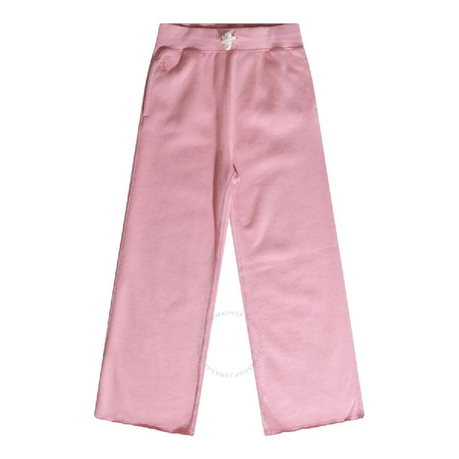 Polo Ralph Lauren Girls Signature Pony Drawstring Sweatpants In Pink