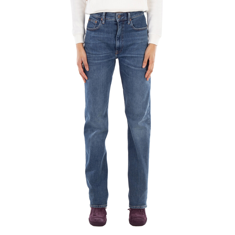 High-Rise Straight Denim Jeans