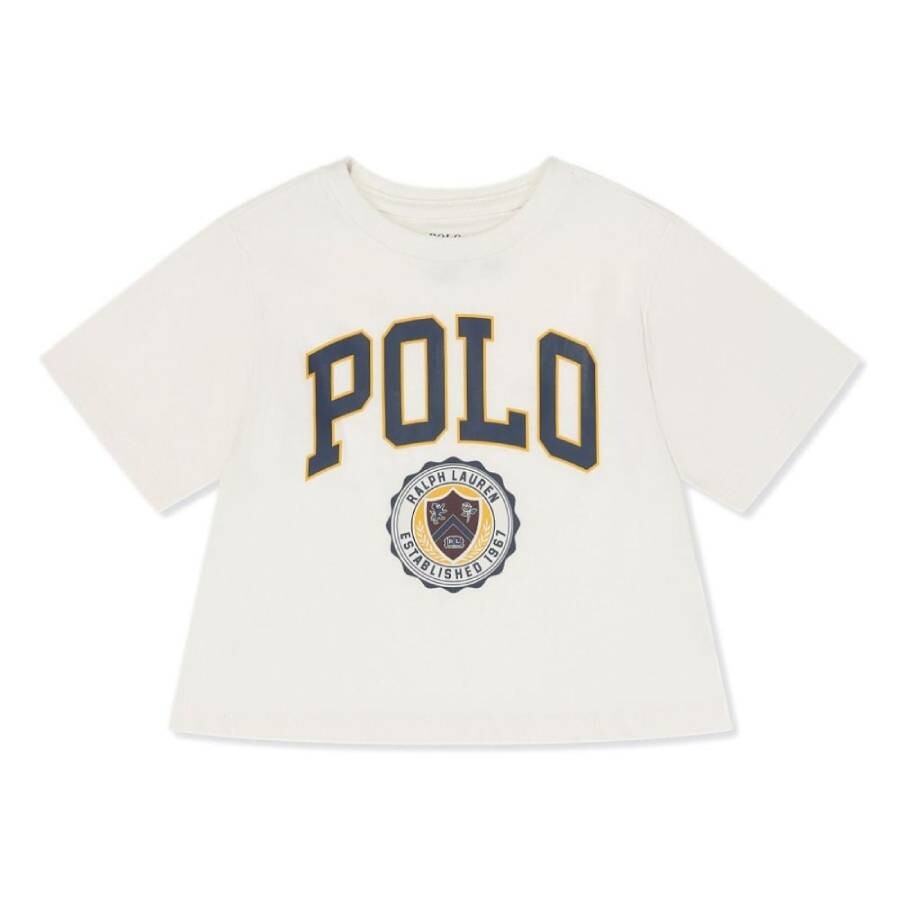 Polo Ralph Lauren Kids Deckwash White Logo Print T-shirt In White