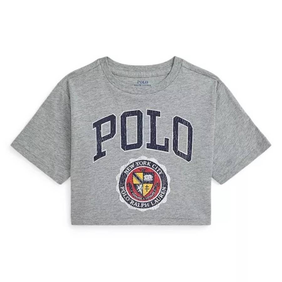 Kids Logo Crest Cotton Boxy T-Shirt