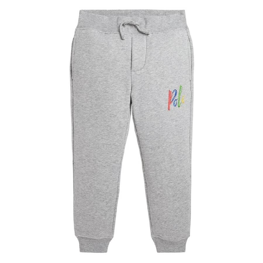Polo Ralph Lauren Boys Printed Logo Drawstring Sweatpants In Grey