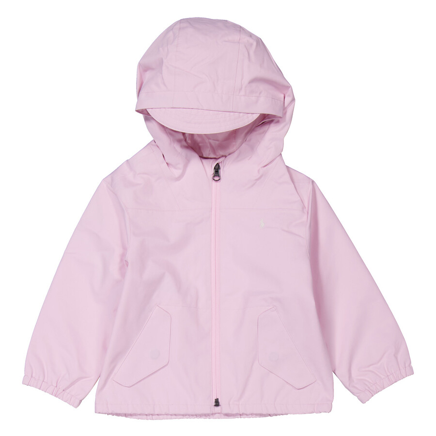 Polo Ralph Lauren Kids Pink Water-repellent Hooded Jacket In Pink