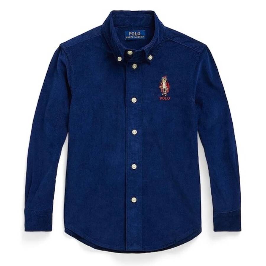 Kids Polo Bear Corduroy Shirt