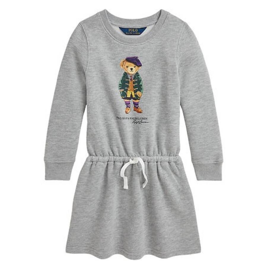 Kids Polo Bear Long-Sleeve Fleece Dress
