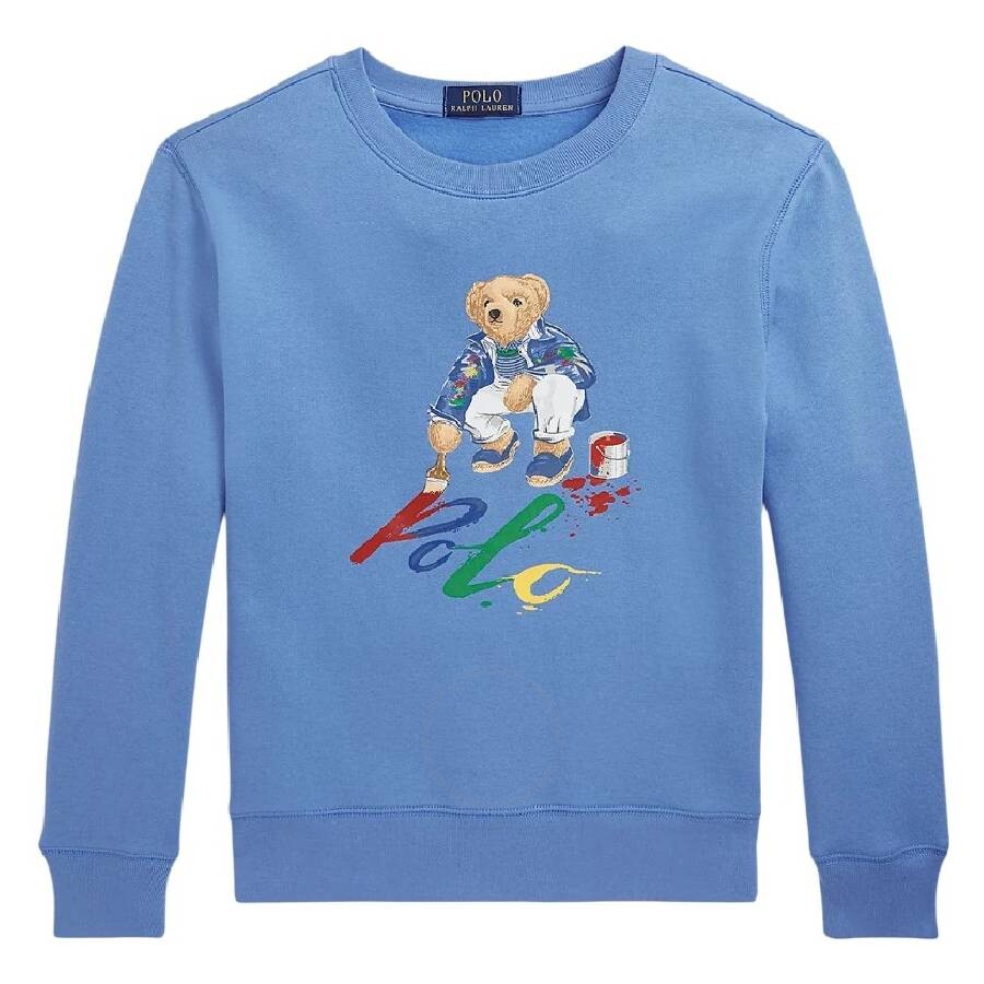 POLO RALPH LAUREN POLO RALPH LAUREN KIDS POLO BEAR PRINT LONG SLEEVE SWEATSHIRT