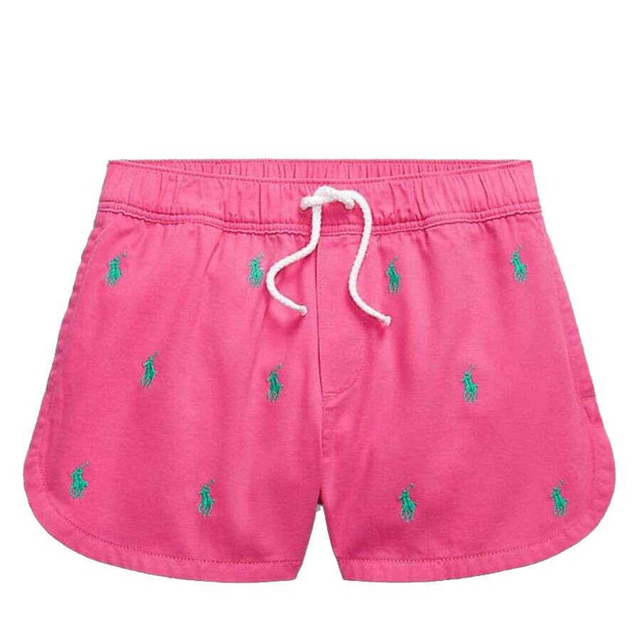 Kids Polo Pony Pink Twill Short