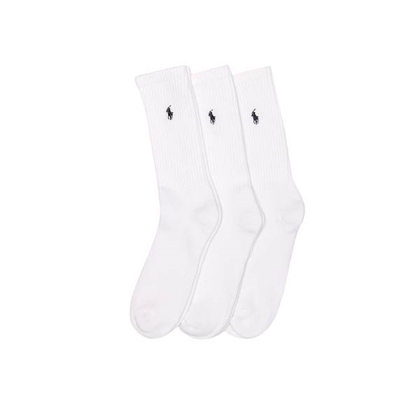 Polo Ralph Lauren Ladies White Sports Sock 3 Pack, Brand Size 10